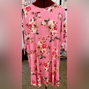Pink floral dress with